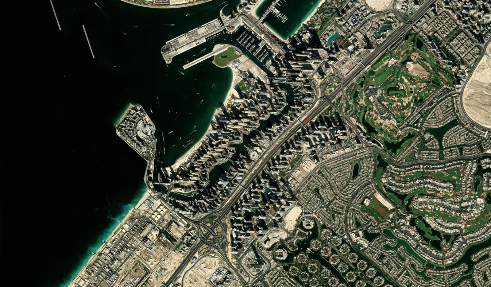 Dubai satellite overview centred on MBR City
